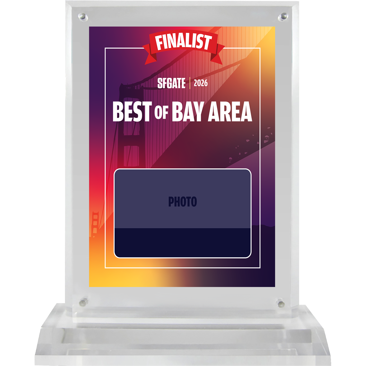 2026 Best of Bay Area - Finalist - Traditional Plaque (With or Without Photo)
