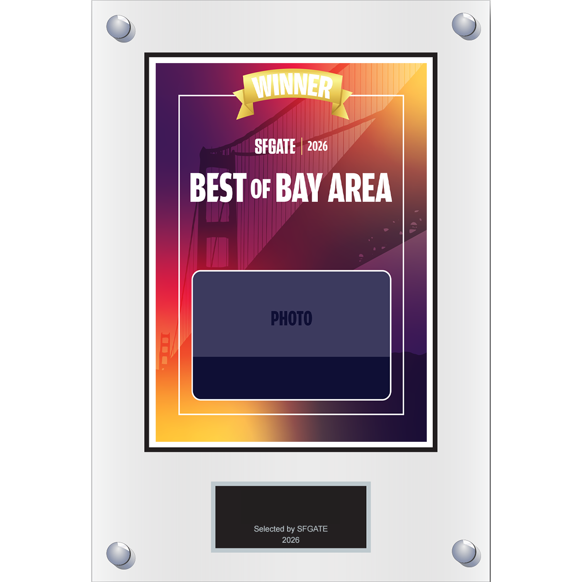 2026 Best of Bay Area - Winner - Traditional Plaque (With or Without Photo)