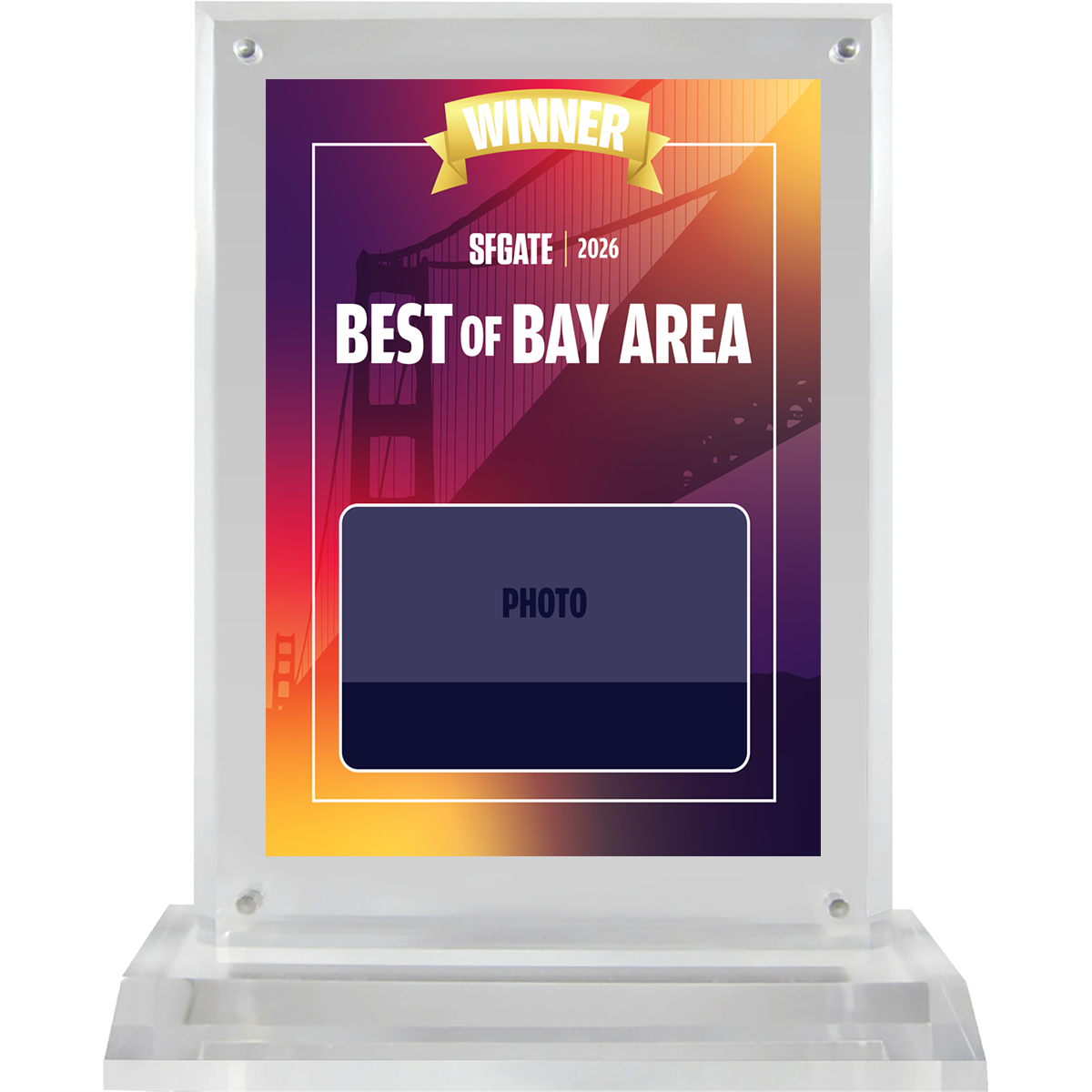 2026 Best of Bay Area - Winner - Traditional Plaque (With or Without Photo)