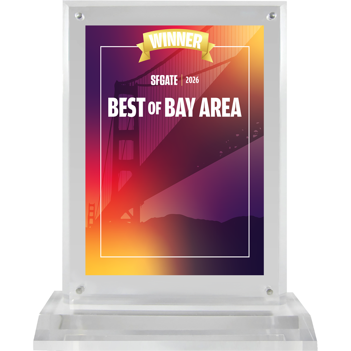 2026 Best of Bay Area - Winner - Traditional Plaque (With or Without Photo)