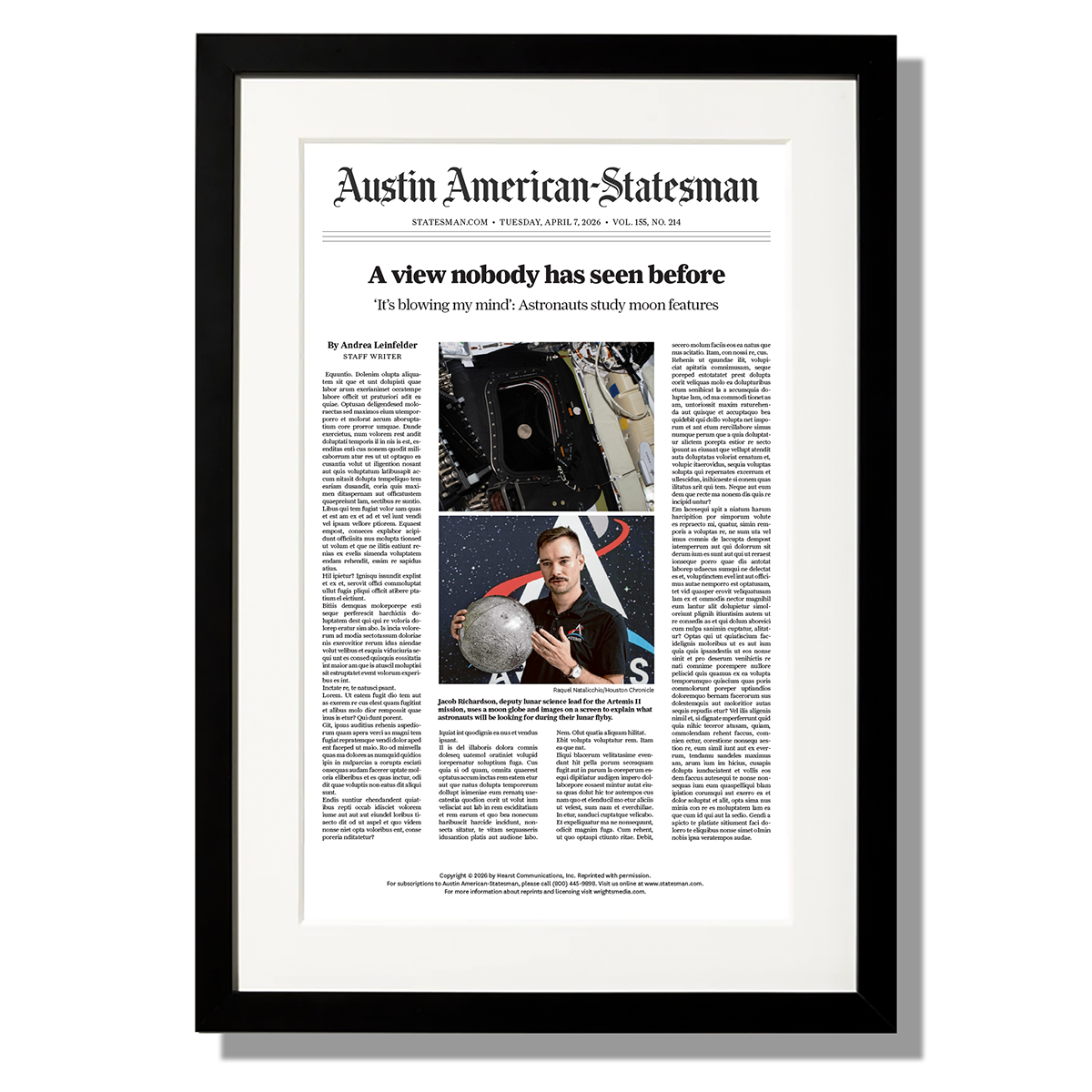 Framed Article