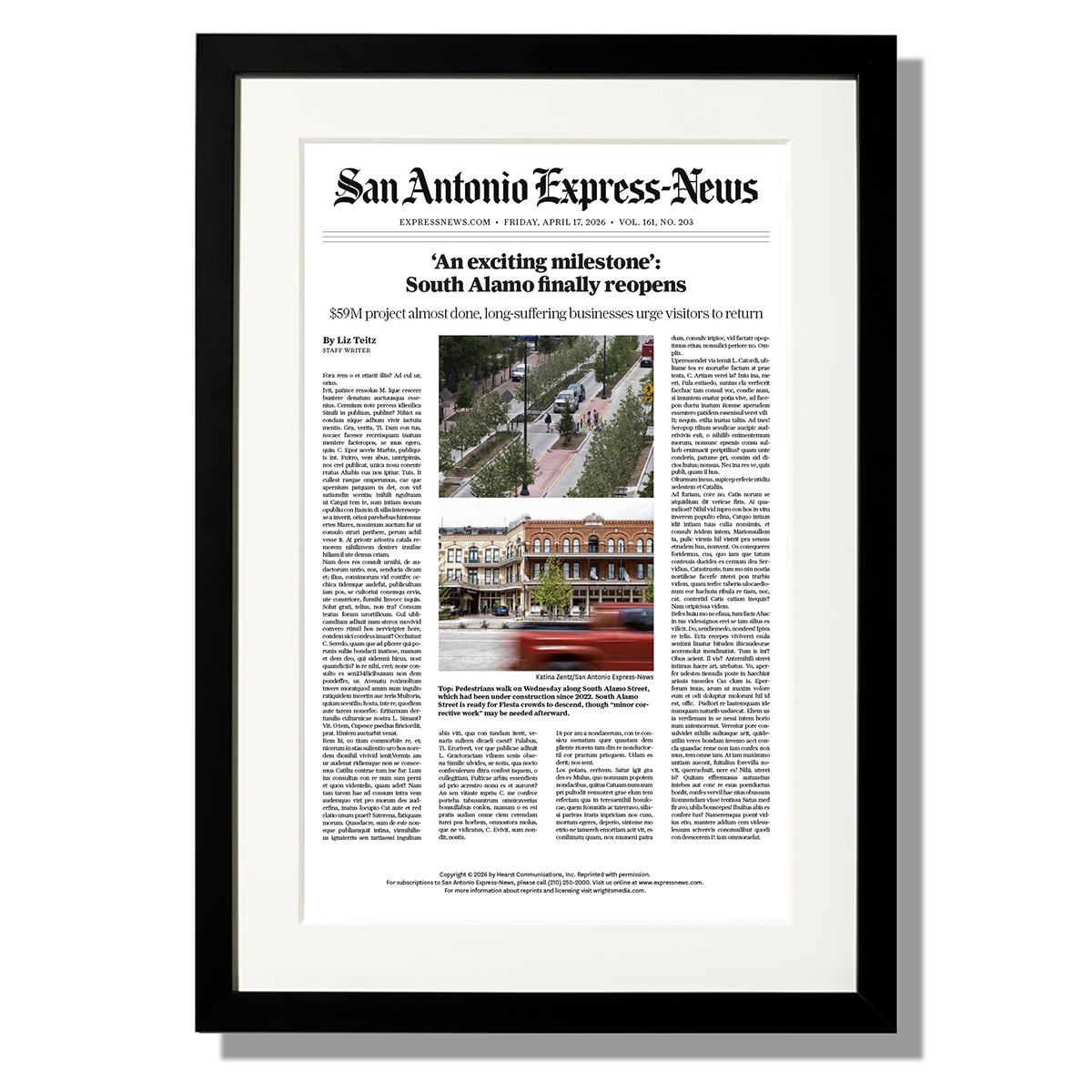 Framed Article